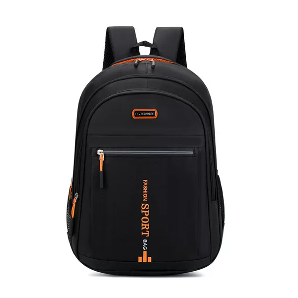 New Cross-Border Backpack for Men, Large Capacity, Simple Business Travel Computer Backpack, School Bag for Middle and High School Students, Men's Backpack