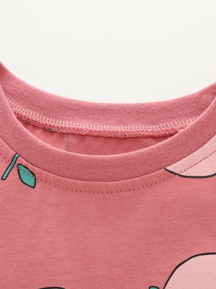 Malwee transfronterizo ropa de niñas verano nuevo estilo europeo y americano de niños de cuello redondo camiseta linda niña de verano dos piezas conjunto