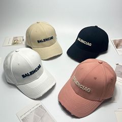 B家正确版巴黎风字母刺绣棒球帽情侣防晒显脸小网红爆款鸭舌帽