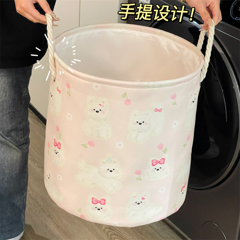 Cesta de ropa sucia de gato lindo Cesta de almacenamiento de ropa sucia Cesta de ropa sucia Cubo de almacenamiento de muñecas Cesta de lavandería Cesta de ropa de dormitorio doméstico