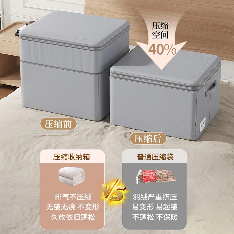 收納箱布藝大容量衣服收納整理盒儲物筐袋家用衣櫃分層神器 2