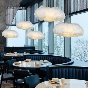 Lamp Exhibition Hall Chandelier Clouds Playground Decorative Clothing Spreading Clothes Chandelier Net Children's Lantern Clothing Store Clouds