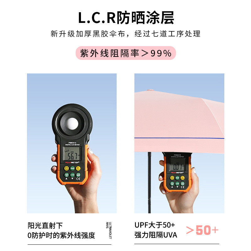 五折伞迷你黑胶晴雨女两用伞遮阳防晒防紫外线折叠雨伞小巧太阳伞|undefined