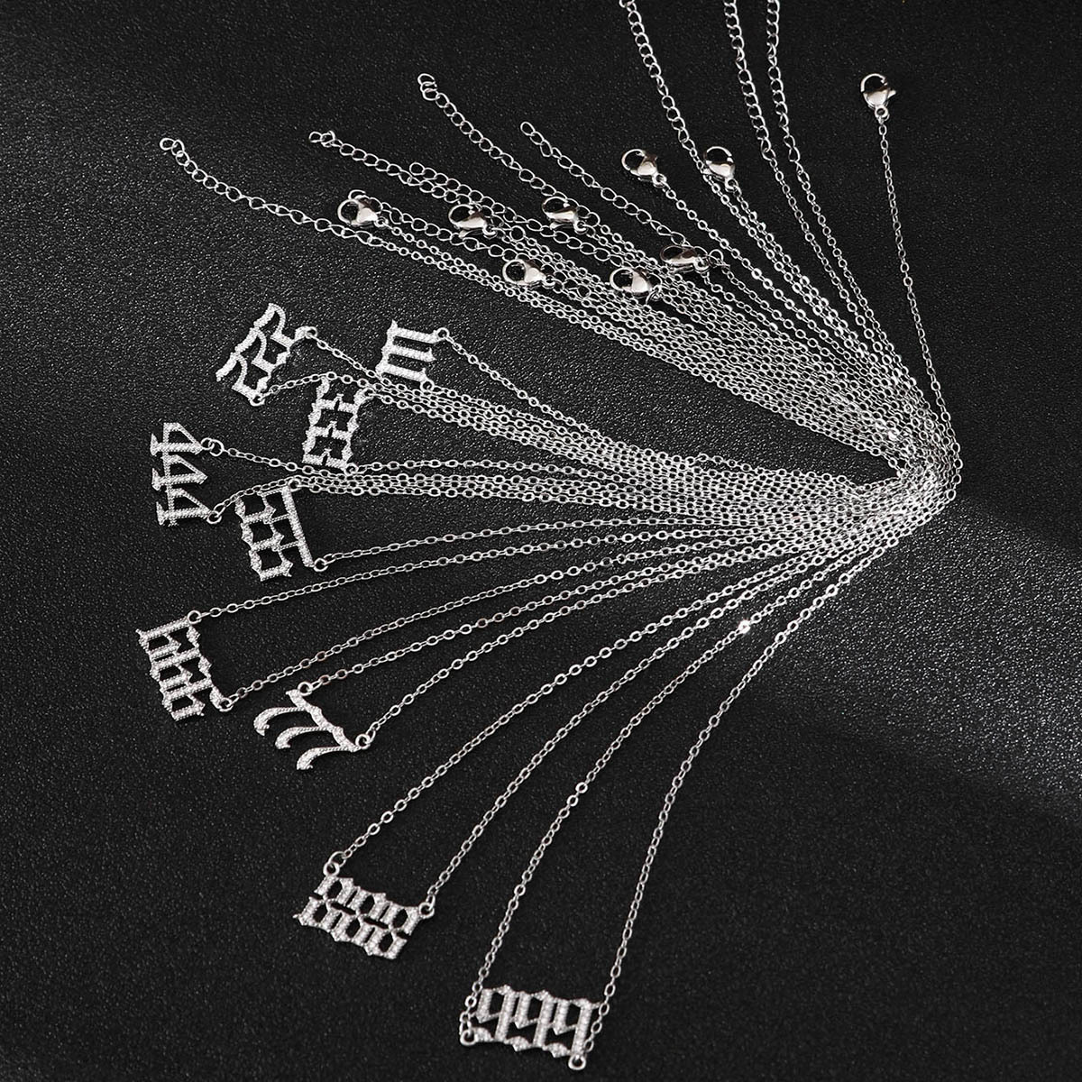 New Angel Number 111-999 Micro inlaid Zircon Pendant Necklace for Women's Personalized Fashion Jewelry_voghion.com