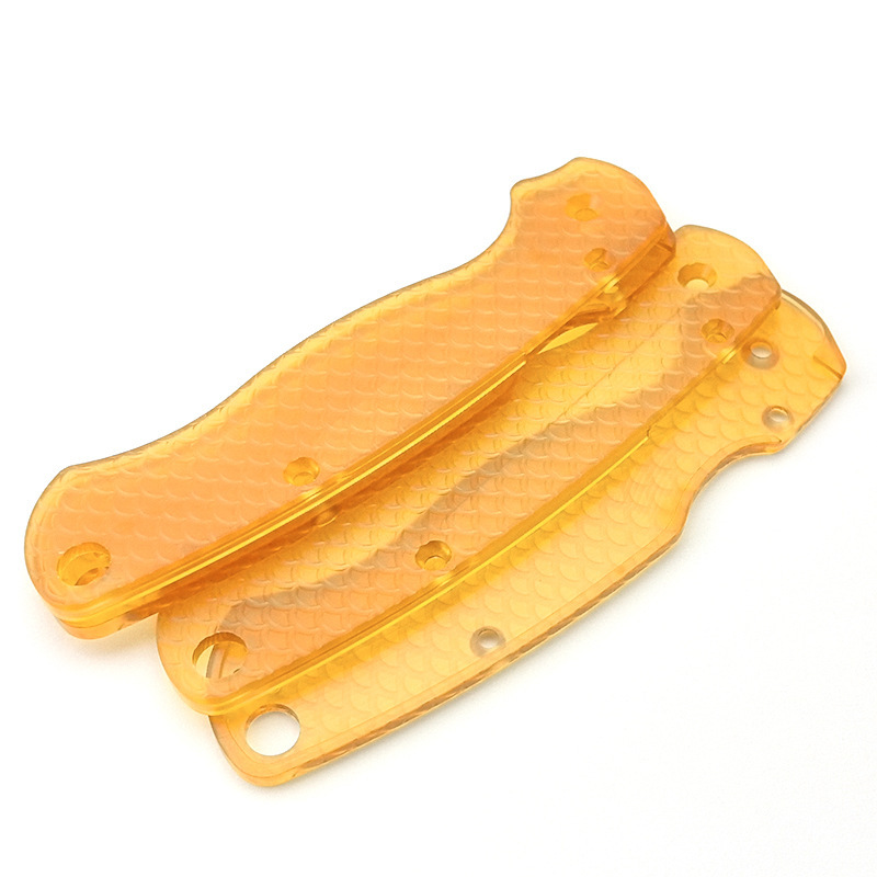 Spyderco Paramilitary 2 刀柄蜘蛛贴片 蜘蛛C81贴片PEI 透明刀柄