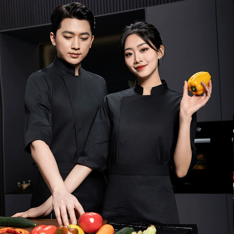 Эстафетный водонепроницаемый шеф-повар рабочая одежда с длинными рукавами осенний и зимний отель ресторан горячий горшок барбекю ресторан столовая после выпечки