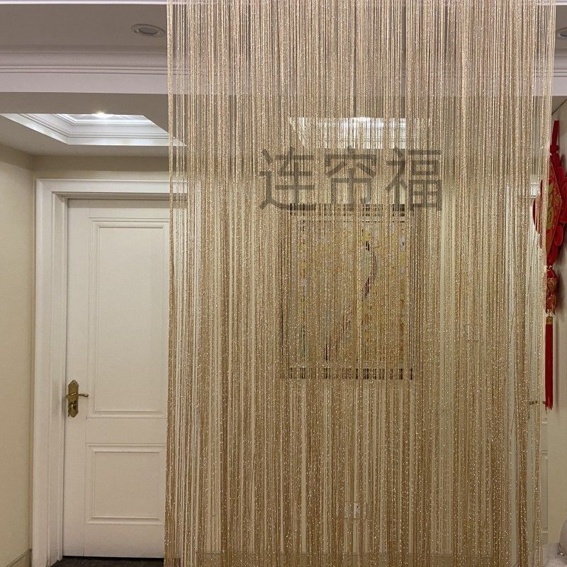 Line curtain Silver door curtain Hanging curtain a living room Partition curtain Background curtain decorate tassels Curtain encryption Entrance decorate On behalf of