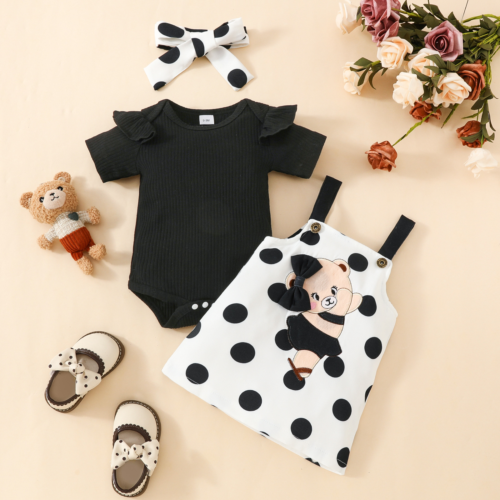 Simple Style Cartoon Cotton Baby Clothing Sets display picture 1