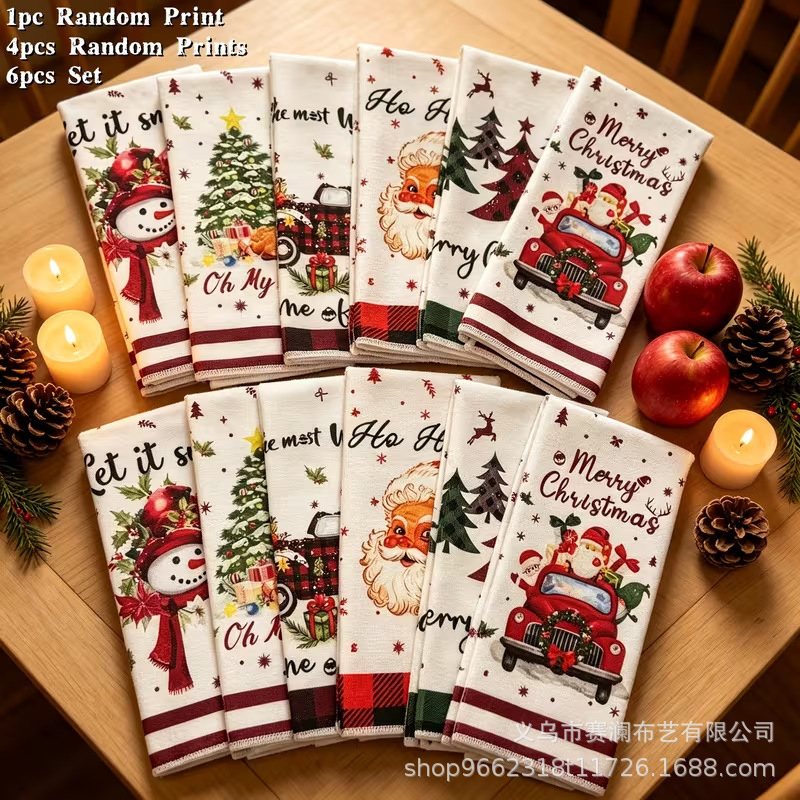 Cross-border Amazon best-selling kitchen microfiber towels, Christmas dishcloths, gift and decorative holiday towels, wholesale Cross-border Amazon best-selling kitchen microfiber towels, Christmas dishcloths, gift and decorative holiday towels, wholesale
