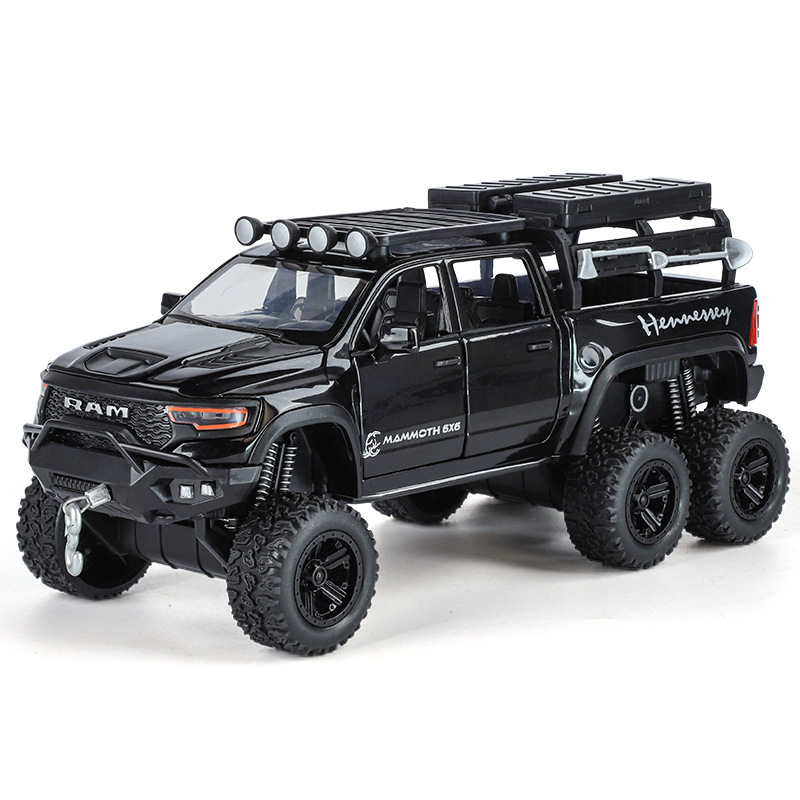 1:32 Dodge Tyrannosaurus Rex alloy car model modified version six-wheel simulation off-road car model boy toy cross-border