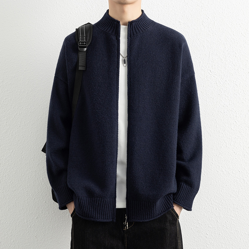 2026年秋季男士套头针织衫加厚宽松运动风圆领毛线外套青少年长袖，男装针织衫/毛衣，星座614