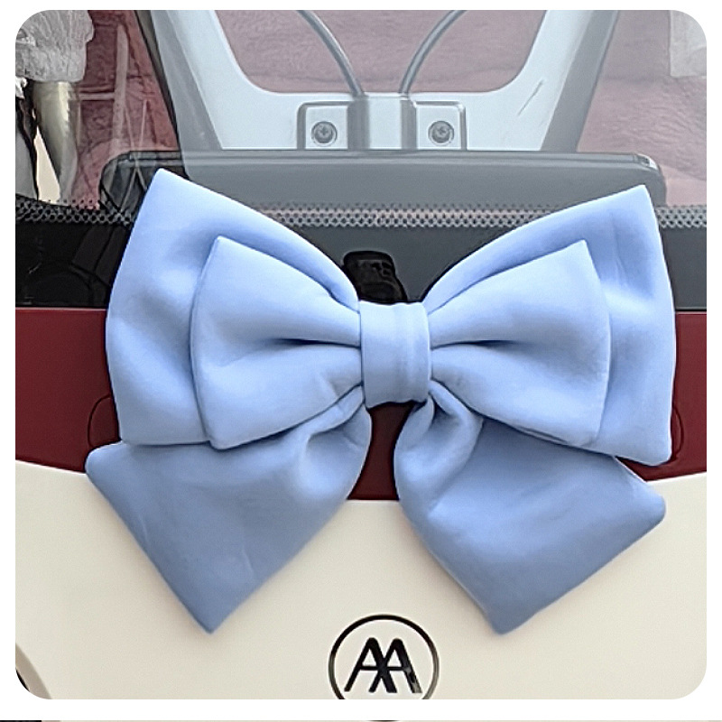 Decoración de coche eléctrico con lazo, asiento trasero, accesorios para casco, red creativa personalizada, decoración de cola de motocicleta de tres ruedas Emma