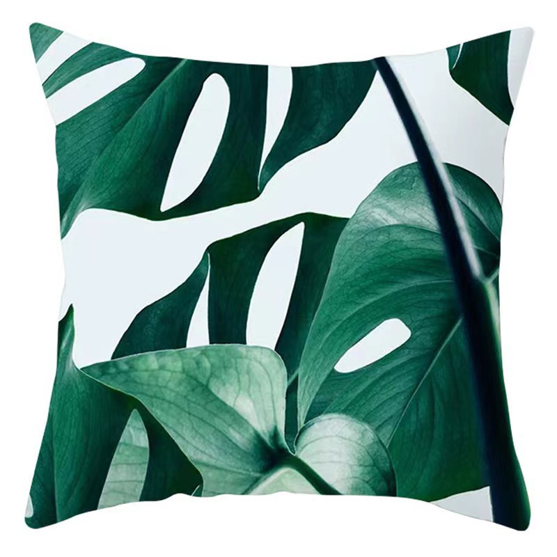 YC Amazonas plantas tropicales flor decoración abrazo funda de almohada casa sofá funda de almohada cojín de hoja de plátano coche