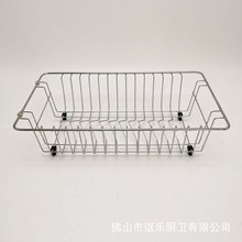 定制不锈钢带卡槽可放置碗碟沥水篮厨房餐具晾干架水槽沥水碗篮
