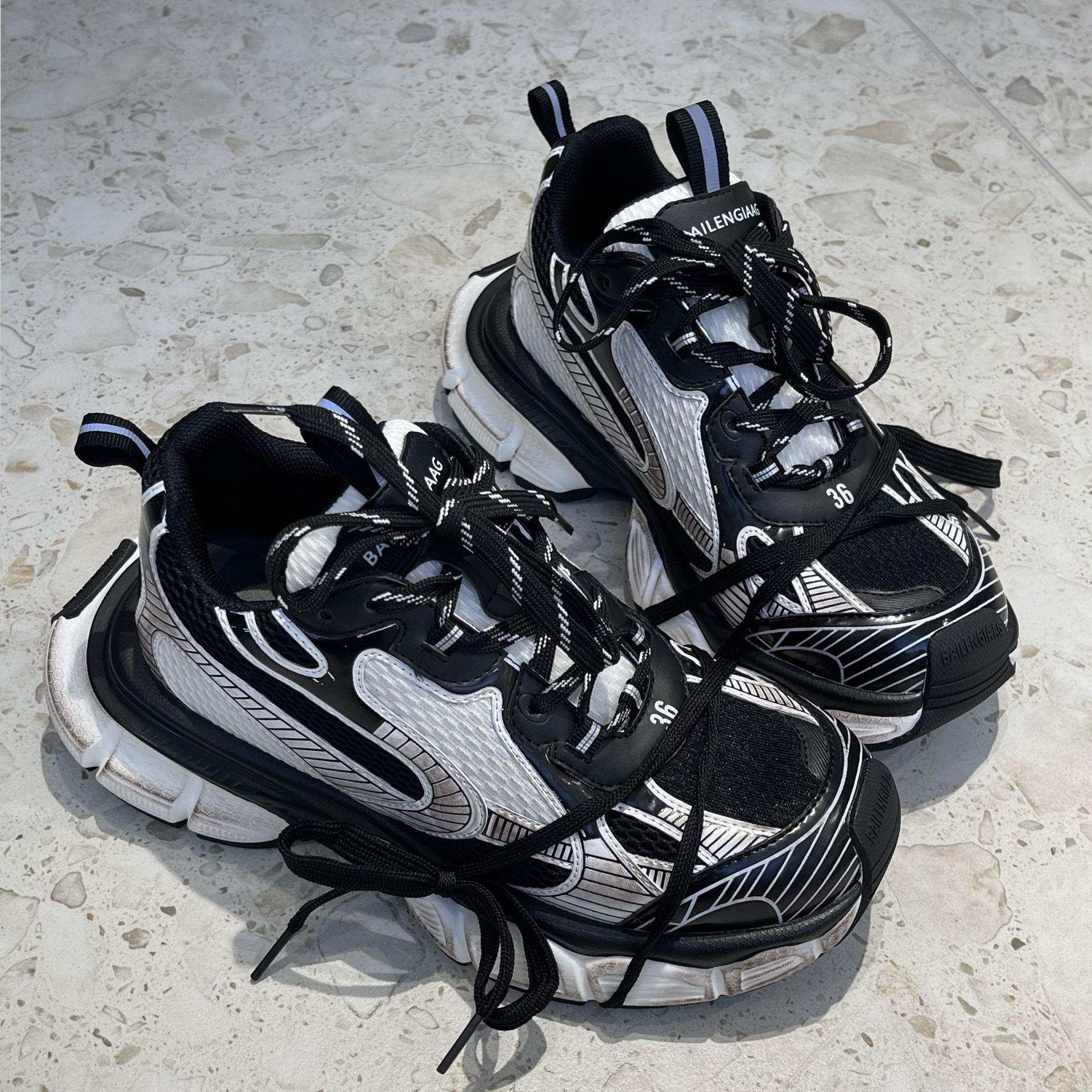 2023 New Parisian Daddy Shoes, Taller, Platform Sneakers, Casual, Distressed, retro, couples, men's and women's shoes_voghion.com