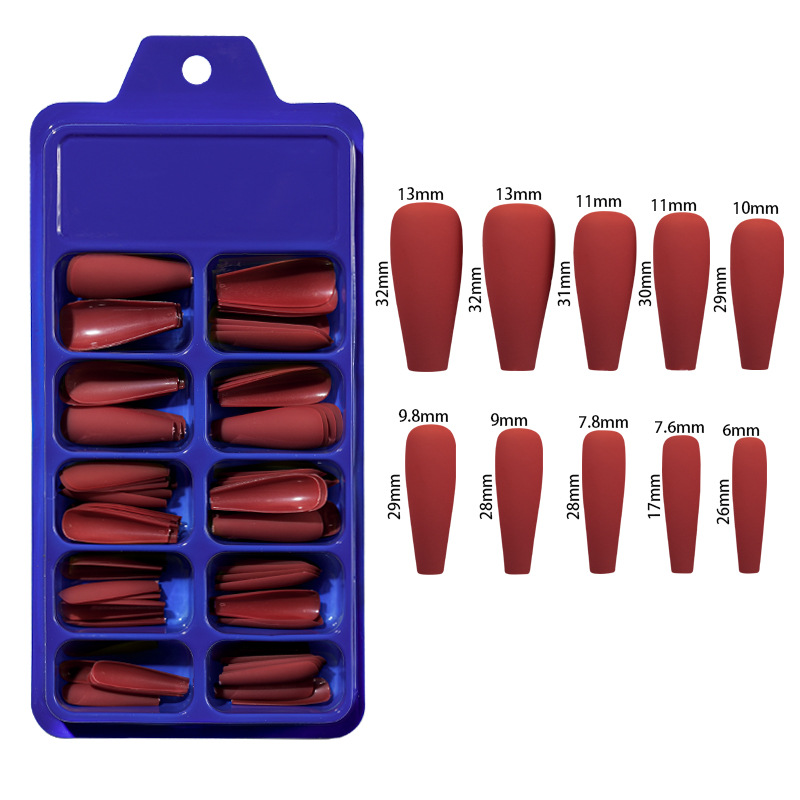 Uñas desgaste uñas nuevo esmerilado Ballet uñas falso parche de uñas falso uñas acabado 100 piezas en caja