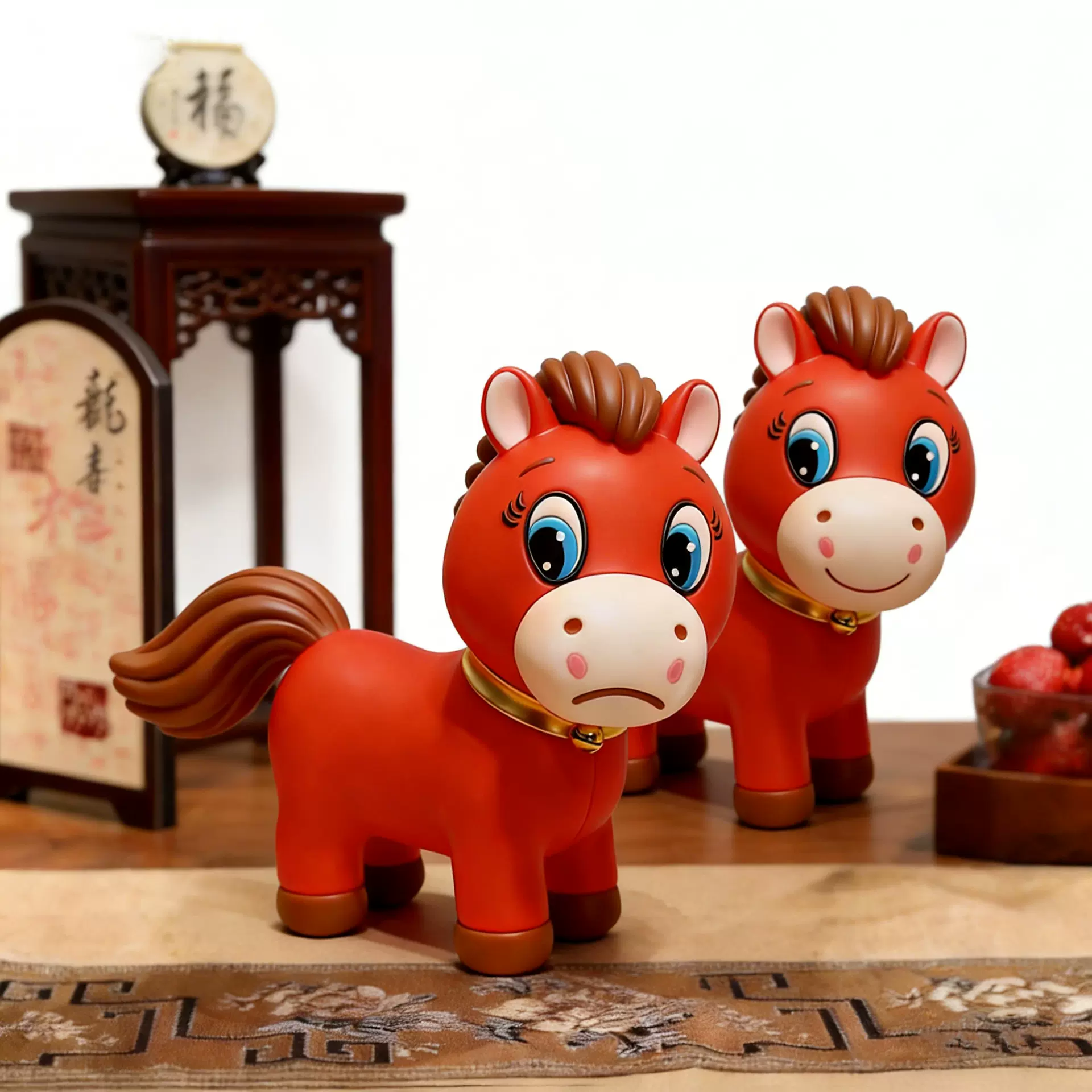 哭哭马公仔摆件定制十二生肖马年吉祥物卡通可爱PVC软胶定制玩偶
