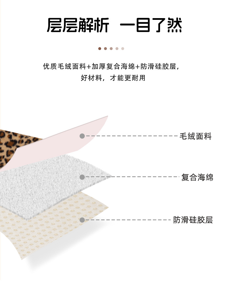 Cartoon Car Seat Cushion, Winter Warm and Plush, Car Seat Cushion, Cross-Border Leopard Print, High-End Car Seat Cover