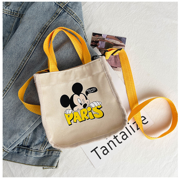"Bag Girl 2021 New Trendy Korean style, fashionable and personalized printed single-shoulder bag for women, canvas hand-held crossbody small bag. undefined