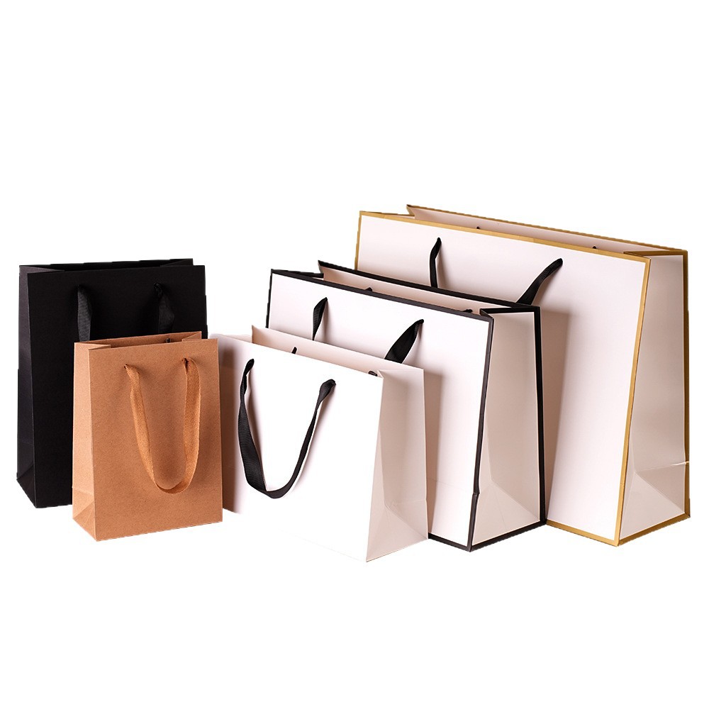Bolsa de vino blanco regalo pulsante bolsas de papel cuadradas personalizadas estampado caja de regalo bolsa de compras kraft