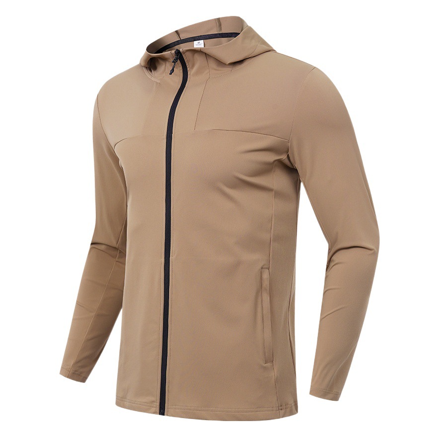 Lulu chaqueta deportiva al aire libre chaqueta de secado rápido para hombres y mujeres chaqueta de moda con cremallera superior con capucha cardigan slim fit manga larga Otoño e Invierno
