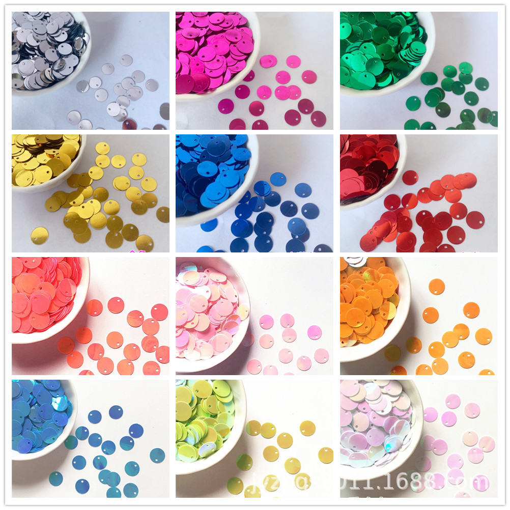 批发圆形边孔珠片 鱼鳞片 diy平片亮片吊片 服装辅料饰品配件