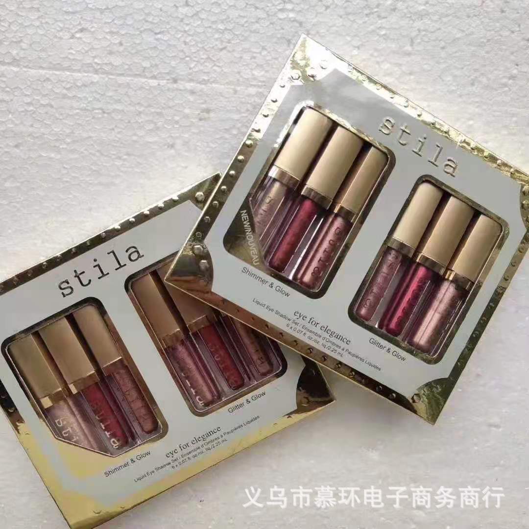 跨境stila 6支液体眼影套装 闪耀炫彩卧蚕珠光提亮液体眼影液套装