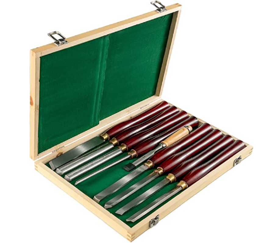 A- 001B 레드 핸들 스틸 8PC 터닝 툴 플러스 A 16mm 우드 끌