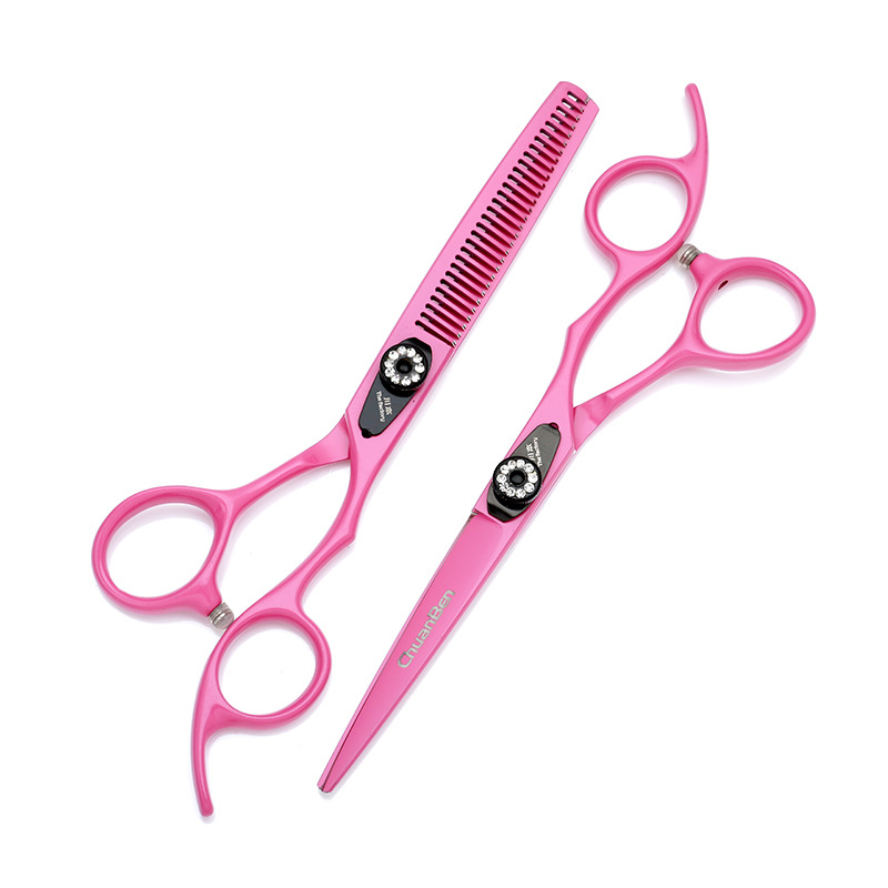 Neue pinkfarbene Haarschneideschere für Damen (Modelljahr 2026), modisches Design, scharf und langlebig, ideal für Schönheit und Friseurbedarf_voghion.com