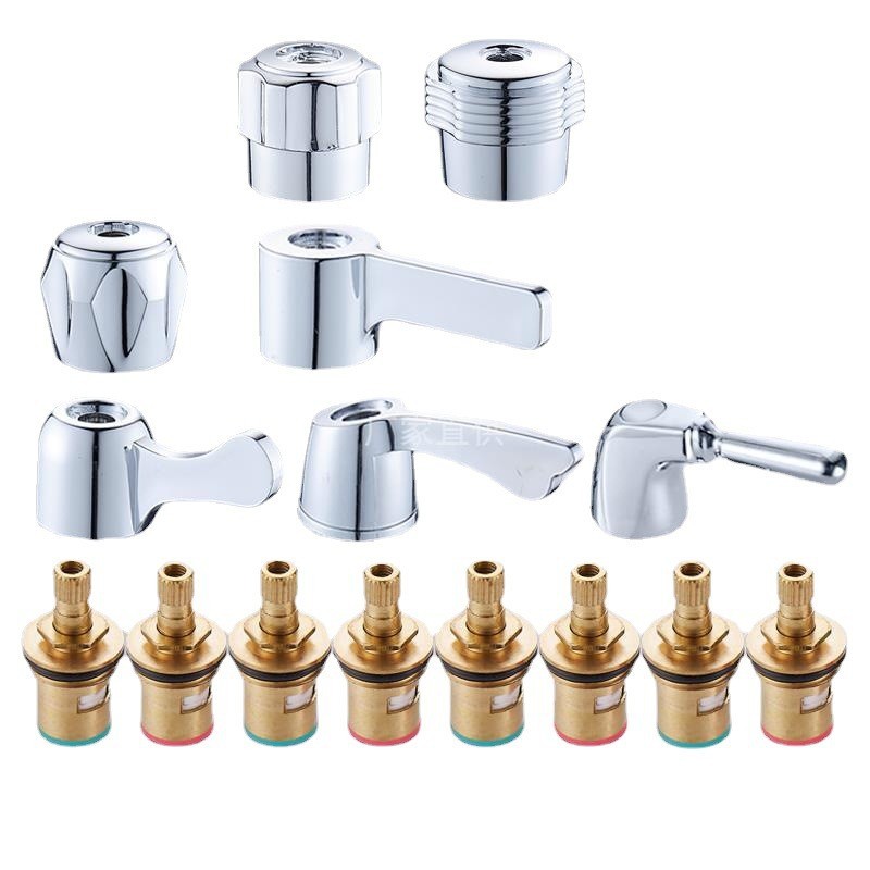 water tap spool Hot and cold Faucet ceramics spool Handle Handwheel handle switch repair parts complete works of