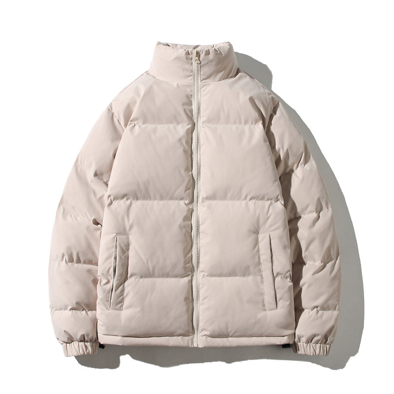 2022 Winter Neue einfarbige Brotrobe Paar Herren Casual Loose Baumwollmanteljacke_voghion.com