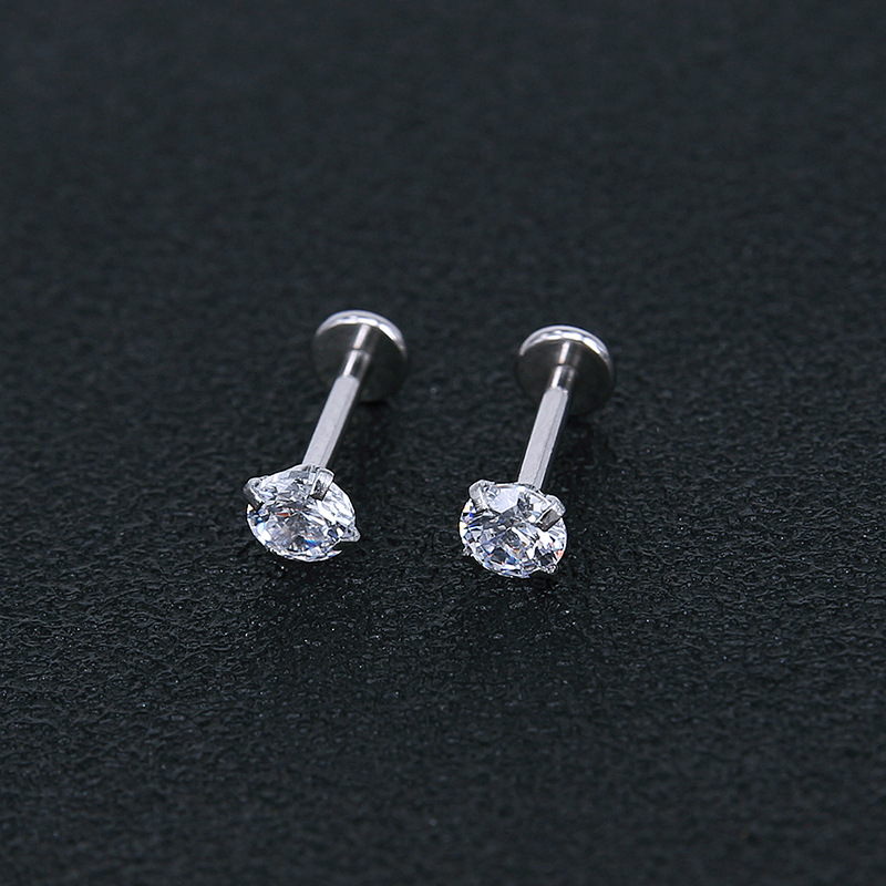 Labret piercing jewelry detail image