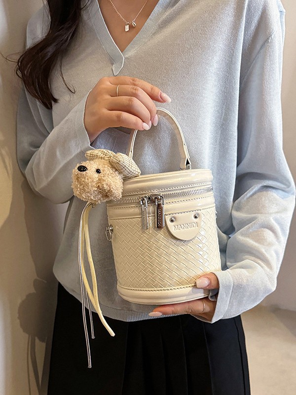 Bolsos de cubo de mano de alta sensación de tejido, bolsas de mano de mujer transfronterizas nuevas moda portátiles de lujo ligero bolsas de hombro