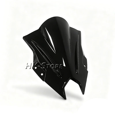Suitable for Kawasaki Ninja500 2024-2026 Front Windshield Modification and Heightening Front Wind Deflector (Motorcycle front windshield) - black