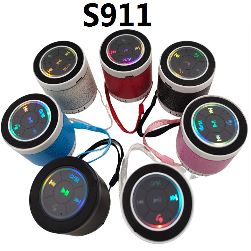 Bluetooth Small Speaker Wireless Outdoor Portable Mini Subwoofer with Switch and Colorful Lights Small Steel Cannon Small Audio System