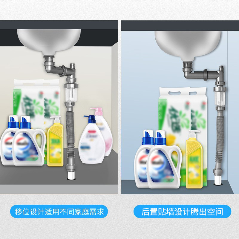 超省スペース洗面器洗面器下水管防臭ステンレス板バウンスコア通用風呂水|undefined