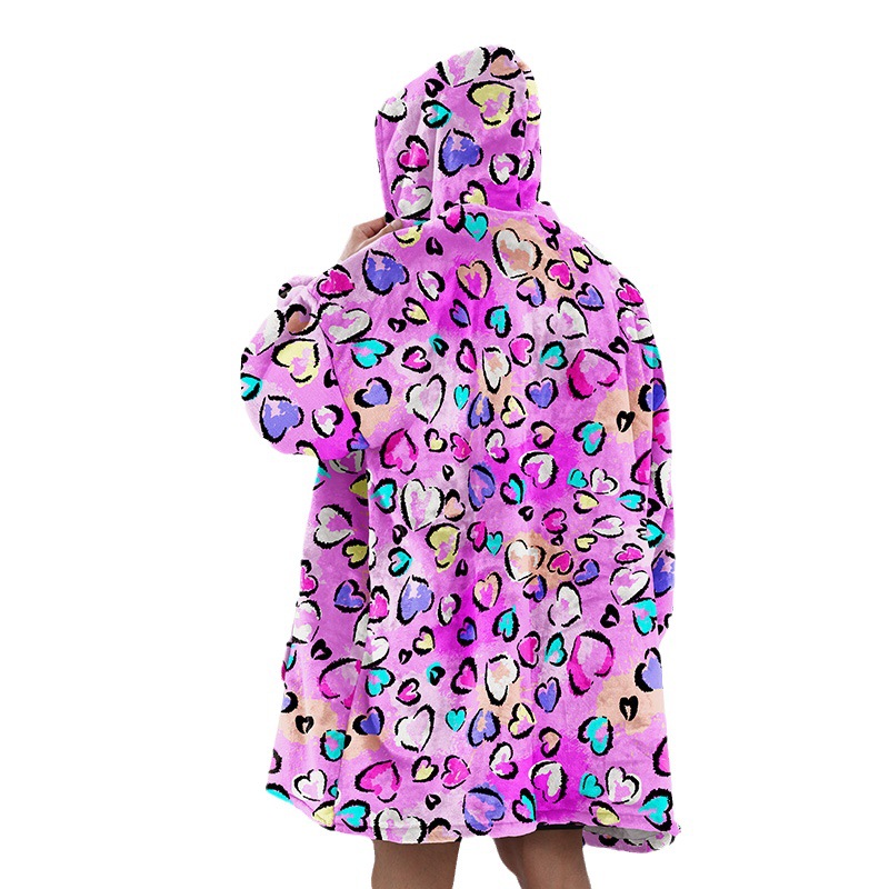 Nuevo engrosado perezoso pullover TV manta al aire libre a prueba de frío cálido Camisón con capucha de lana de algodón caliente se puede personalizar