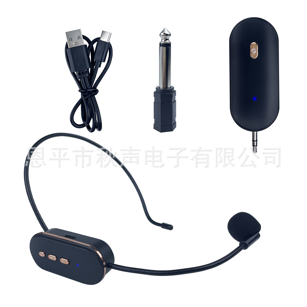 2.4g Wireless Microphone Little Bee Teaching Amplifier Stage Performance Head-Mounted Lecture Bluetooth Audio Computer Microphone