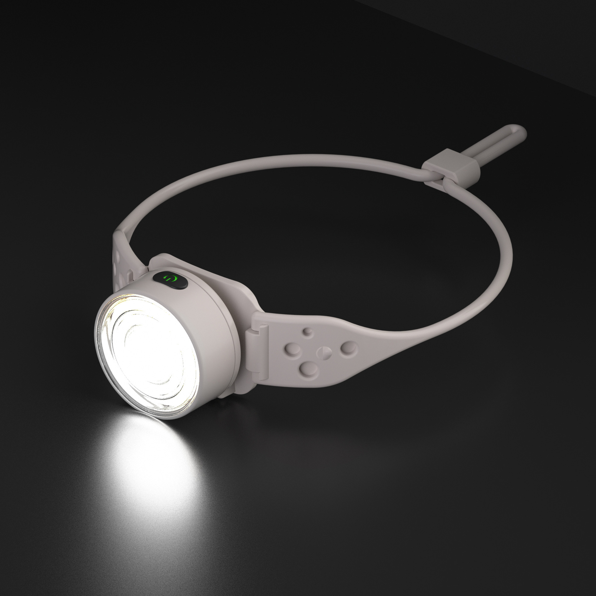 Transfronterizo nuevo faro ligero tricolor atenuación 90 ° carcassina blanco simple anillo fuerte faro de luz