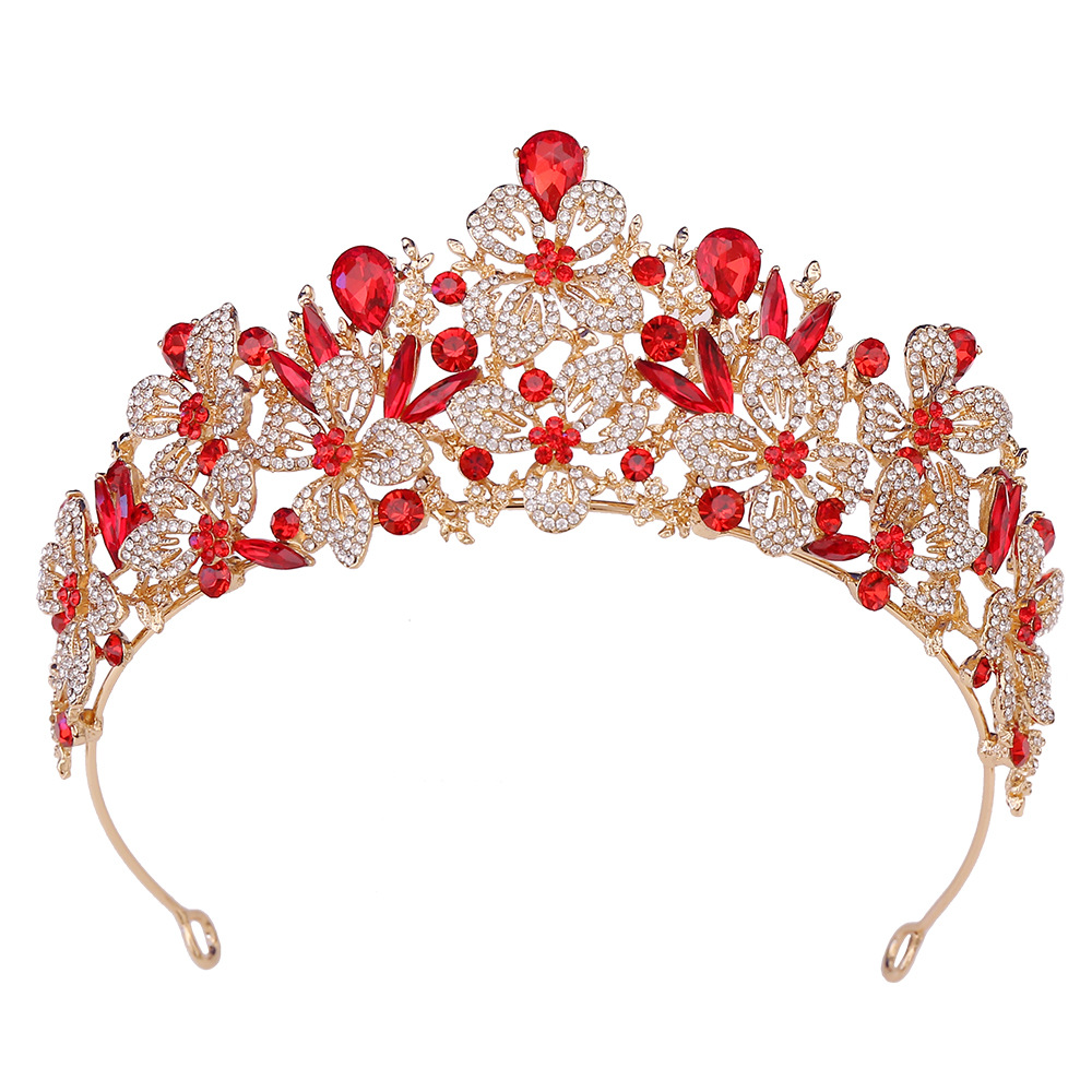 357g Weight Crown Hair Accessories Type 1 Piece Quantity Wedding, Birthday, Festival Occasion Alloy Material Leaves Pattern All Seasons Season Women's Gender Diamond Design Simple Style, Shiny Style Simple Style Shiny Women's Leaves Alloy Diamond Crown 28