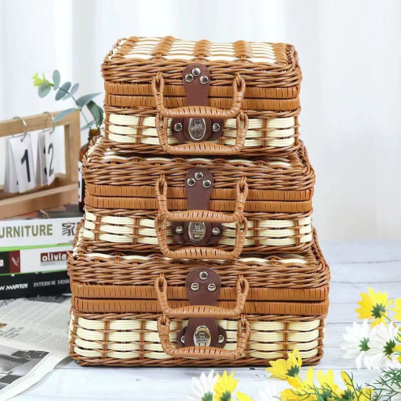 Woven handheld storage basket, storage box, DIY, Birthday gift