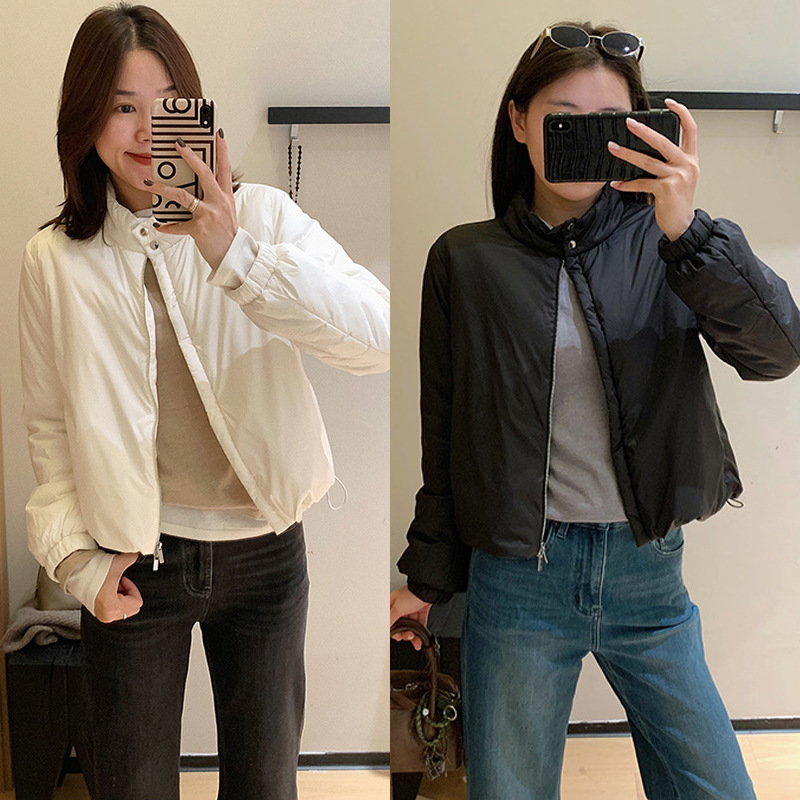 Dading's Homemade Puff Cotton Jacket! Ultra-Light Cloud-Like One-Piece Insulated Cotton Stand-Up Collar Short Cotton Coat