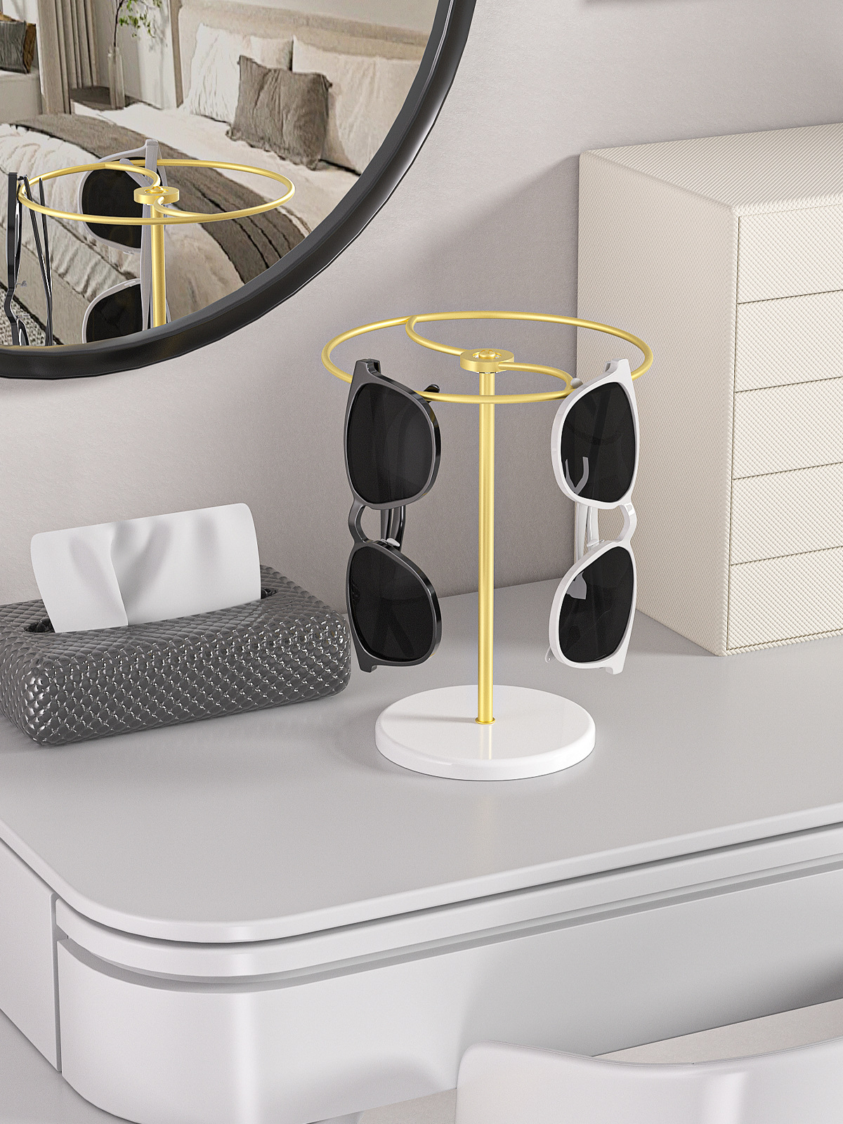 회전 안경테 골드