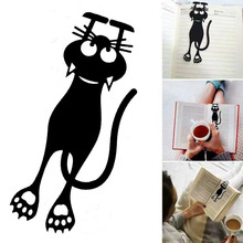 镂空小猫塑料书签创意黑色小猫挂着的书签亚克力书签现货厂家批发
