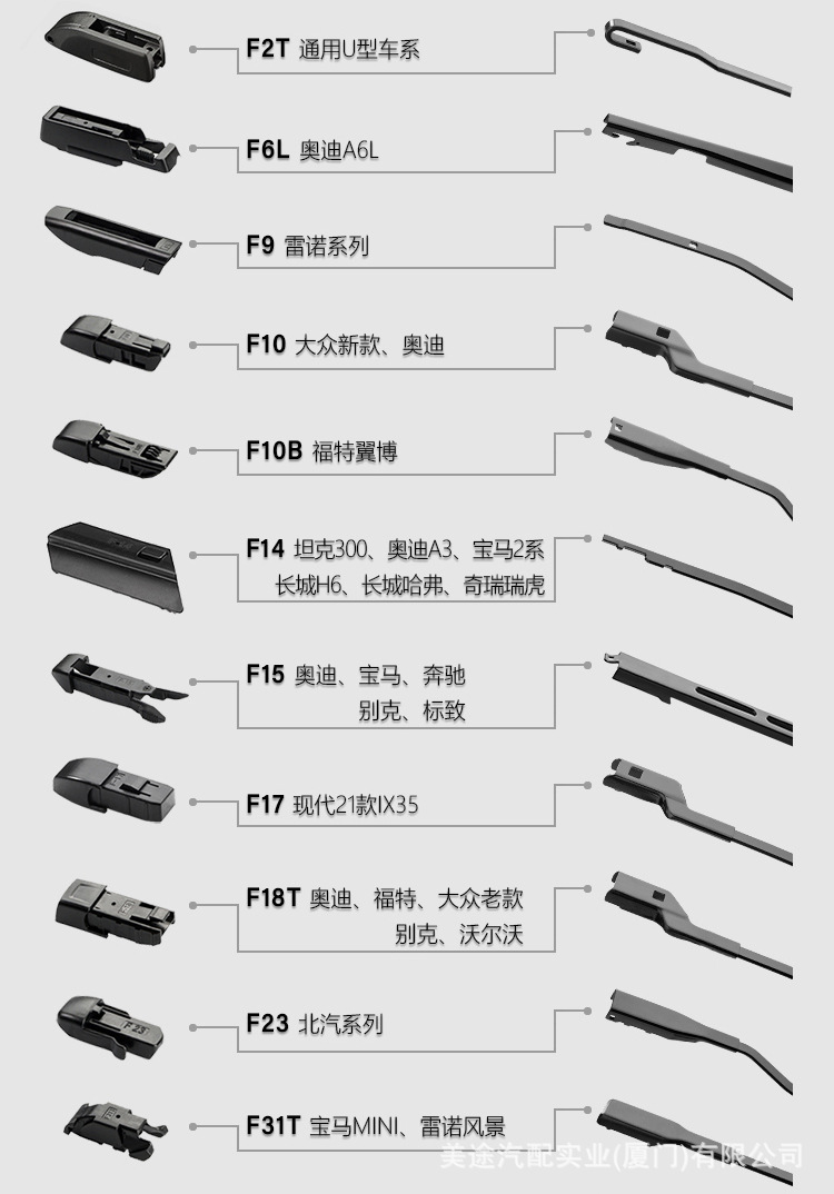Meitu composite wipers from the source factory are compatible with Qin, Song, Han, Yuan, Haval H6, Trumpchi GS4, Xingrui OEM wipers
