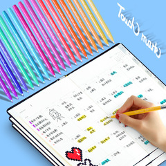 Fiber Pen Watercolor Liner Pen Cute Super Cute Creative Journal Colorful 12 Colors 18 Colors Touch Mark Fiber Pen