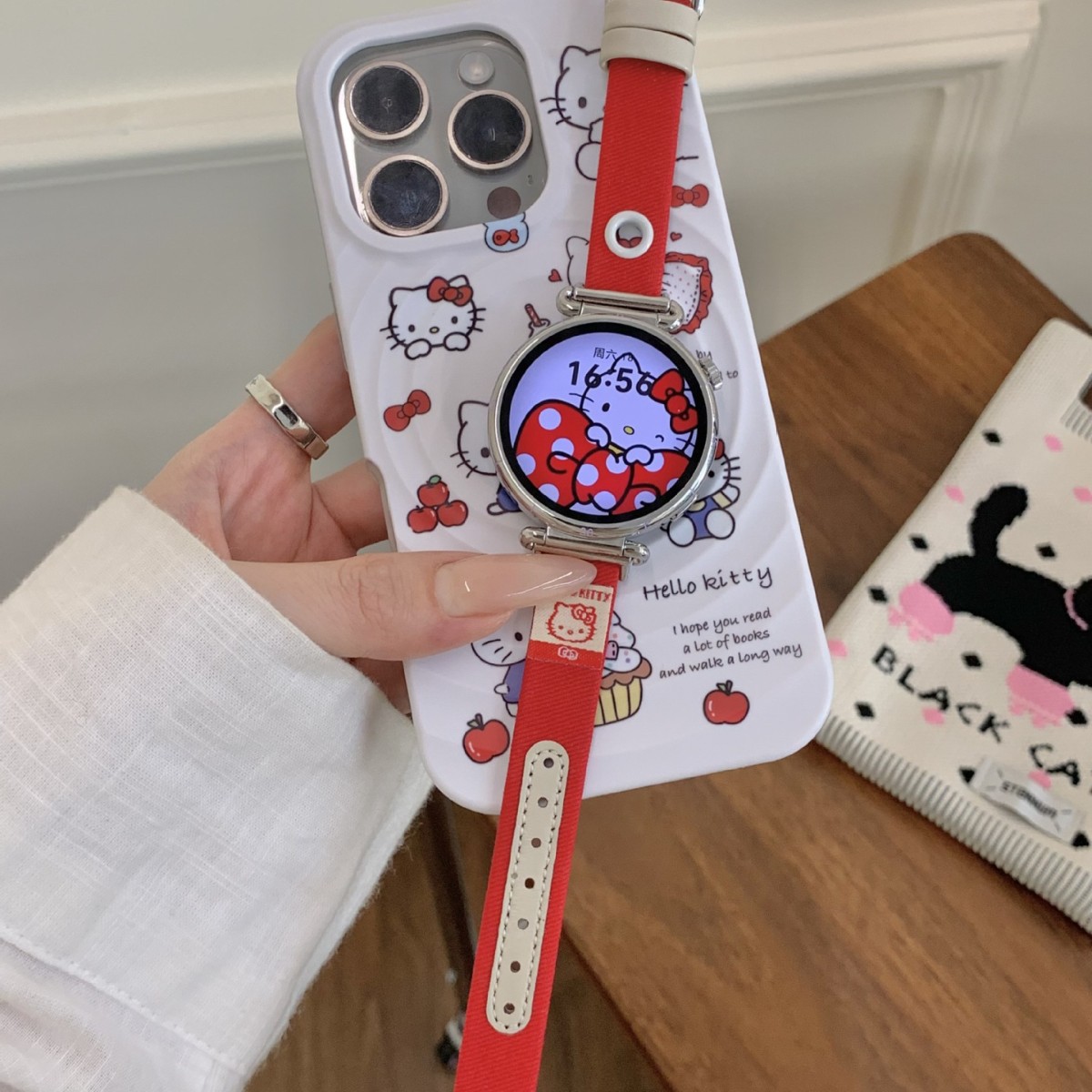 Suitable for Huawei Gt6 Watch Gt5Pro Cute Sticker Color Matching Denim Fit3/4 Watch Strap Xiaomi 10/8/9