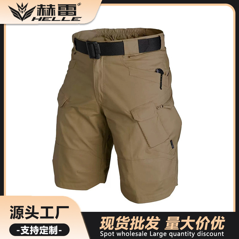 Ix7 Tactical Shorts Outdoor Sports Men's Breathable Water-Repellent Camouflage Pants Waterproof Breathable Camouflage Shorts for Men