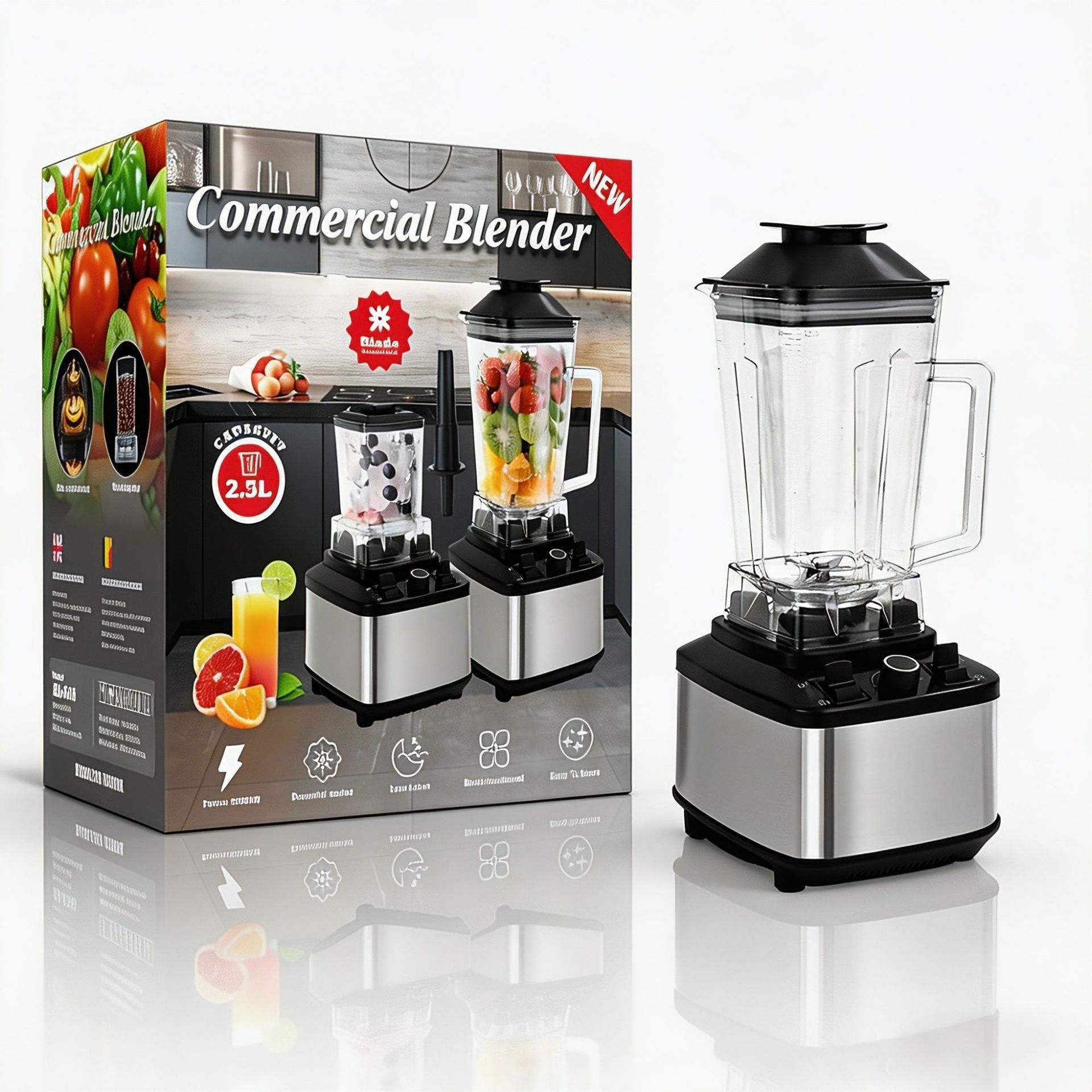 High-power blender, multifunctional juicer, large capacity