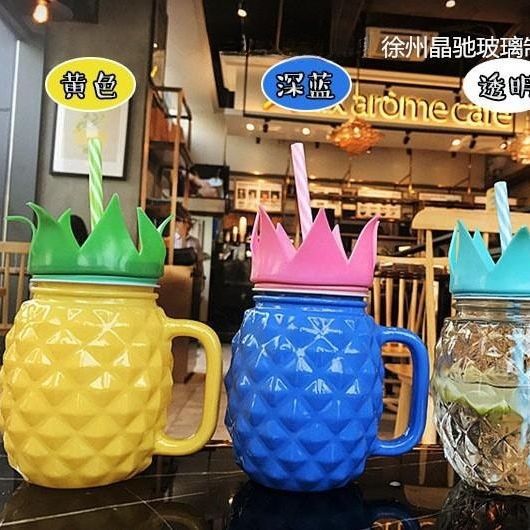 厂家现货批发玻璃杯梅森杯饮料杯果汁菠萝杯啤酒杯梅森玻璃瓶